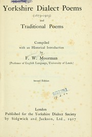 Cover of: Yorkshire dialect poems (1673-1915) and traditional poems by Frederic William Moorman