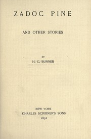 Cover of: Zadoc pine and other stories