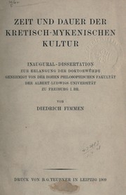Cover of: Zeit und Dauer der kretisch-mykenischen Kultur