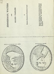 Zimmerman, Water and allied families by Dorothy Edmonstone Zimmerman Allen