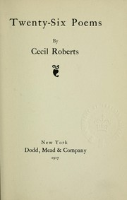 Cover of: Twenty-six poems by Cecil Roberts