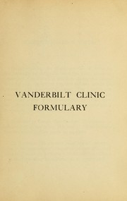 Cover of: Vanderbilt Clinic formulary