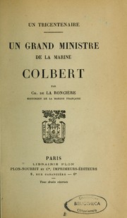 Cover of: Un  tricentenaire by Charles Germain Marie Bourel de La Roncière