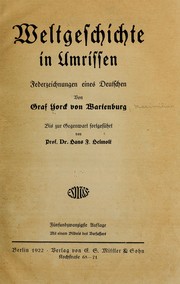 Cover of: Weltgeschichte in Umrissen