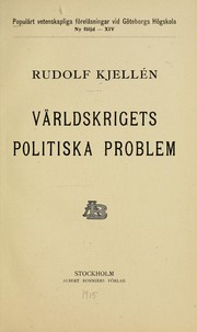 Cover of: Världskrigets politiska problem.