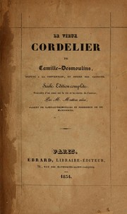 Cover of: Le vieux cordelier by Camille Desmoulins