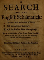 Cover of: A search for the English schismatick by the case and characters by Richard Baxter