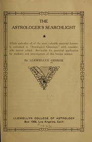 Cover of: The astrologer's searchlight