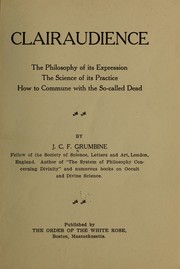 Cover of: Clairaudience: the philosophy of its expression