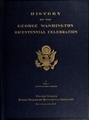 Cover of: History of the George Washington bicentennial celebration