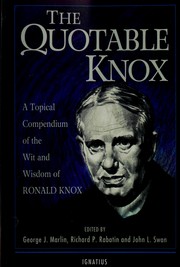 Cover of: The Quotable Knox by Ronald Arbuthnott Knox