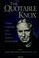 Cover of: The Quotable Knox