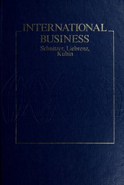 Cover of: International business by Martin Schnitzer