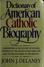 Cover of: Dictionary of American Catholic biography