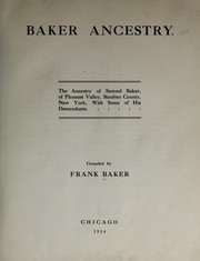 Cover of: Baker ancestry. | Baker, Frank