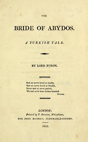 Cover of: The bride of Abydos: a Turkish tale