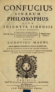 Cover of: Confucius Sinarum philosophus by Confucius