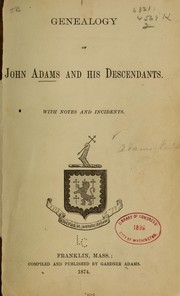 Cover of: Adams Family Genealogy