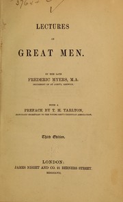 Cover of: Lectures on great men.