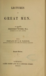 Cover of: Lectures on great men