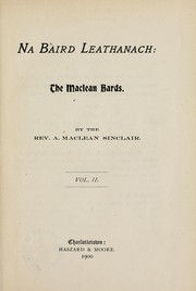 Cover of: Na baird Leathanach = by Alexander Maclean Sinclair