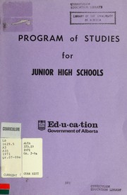 Cover of: Program of studies for junior high schools by Alberta. Alberta Education