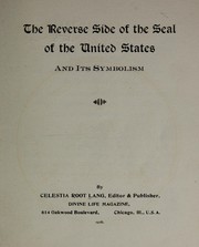 Cover of: The reverse side of the Seal of the United States: and its symbolism.