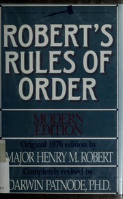 Roberts Rules of order.