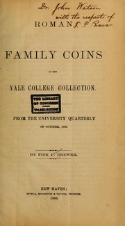 Cover of: Roman family coins in the Yale College collection.