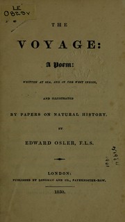 Cover of: The voyage: a poem, written at sea, and in the West Indies, and illustrated by papers on natural history