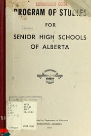 Cover of: Program of studies for senior high schools of Alberta