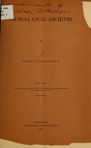 Cover of: Georgia local archives.