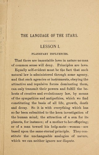 The language of stars