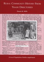 Cover of: Rural community history from trade directories
