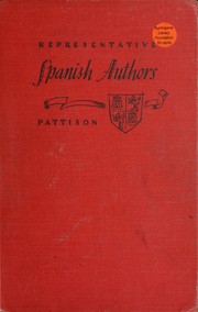 Cover of: Representative Spanish authors. by Walter Thomas Pattison