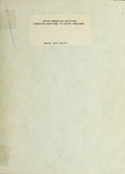 Cover of: Soviet-Norwegian relations: Norwegian reactions to Soviet pressures