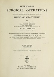 Cover of: Text book of surgical operations by Krause, Fedor