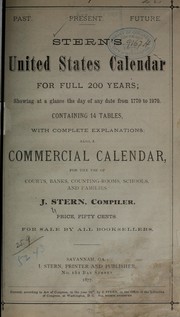 Cover of: Stern's United States calendar for full 200 years: showing at a glance the day of any date from 1770 to 1970