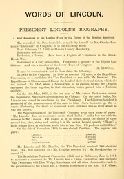 Cover of: Words of Lincoln