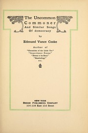 Cover of: The uncommon commoner by Cooke, Edmund Vance
