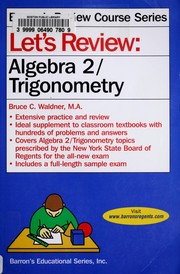 Cover of: Algebra 2/trigonometry by Bruce Waldner