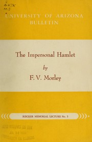 Cover of: The impersonal Hamlet. by F. V. Morley