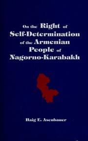 Cover of: On the right of self-determination of the Armenian people of Nagorno-Karabakh