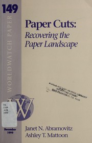 Cover of: Paper cuts: recovering the paper landscape