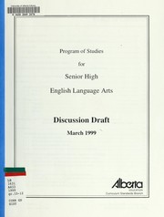 Cover of: Program of studies for senior high English language arts