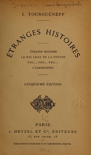 Cover of: Étranges histoires