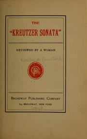 The Kreutzer sonata by Adelaide Comstock