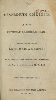 Cover of: Leanmhuin Chriosd, ann ceithear leabhraichean