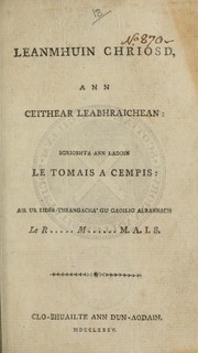 Cover of: Leanmhuin Chriosd, ann ceithear leabhraichean by Thomas à Kempis