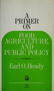 Cover of: A primer on food, agriculture, and public policy